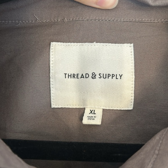 Thread & Supply Brownish Gray Utility Jacket size XL NWOT - Picture 3 of 10